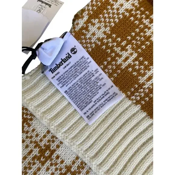 Timberland plaid soft acrylic knit scarf - Picture 7 of 7